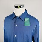 Nwt Fairline X Stitch Fix Xl Navy Dress Shirt 100% Cotton Button Front