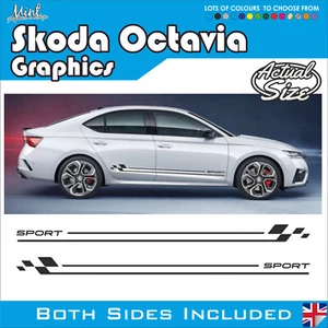 Skoda Octavia Sports rayas laterales VRS escotilla/calcomanías gráficas Estate 011 - Imagen 1 de 4