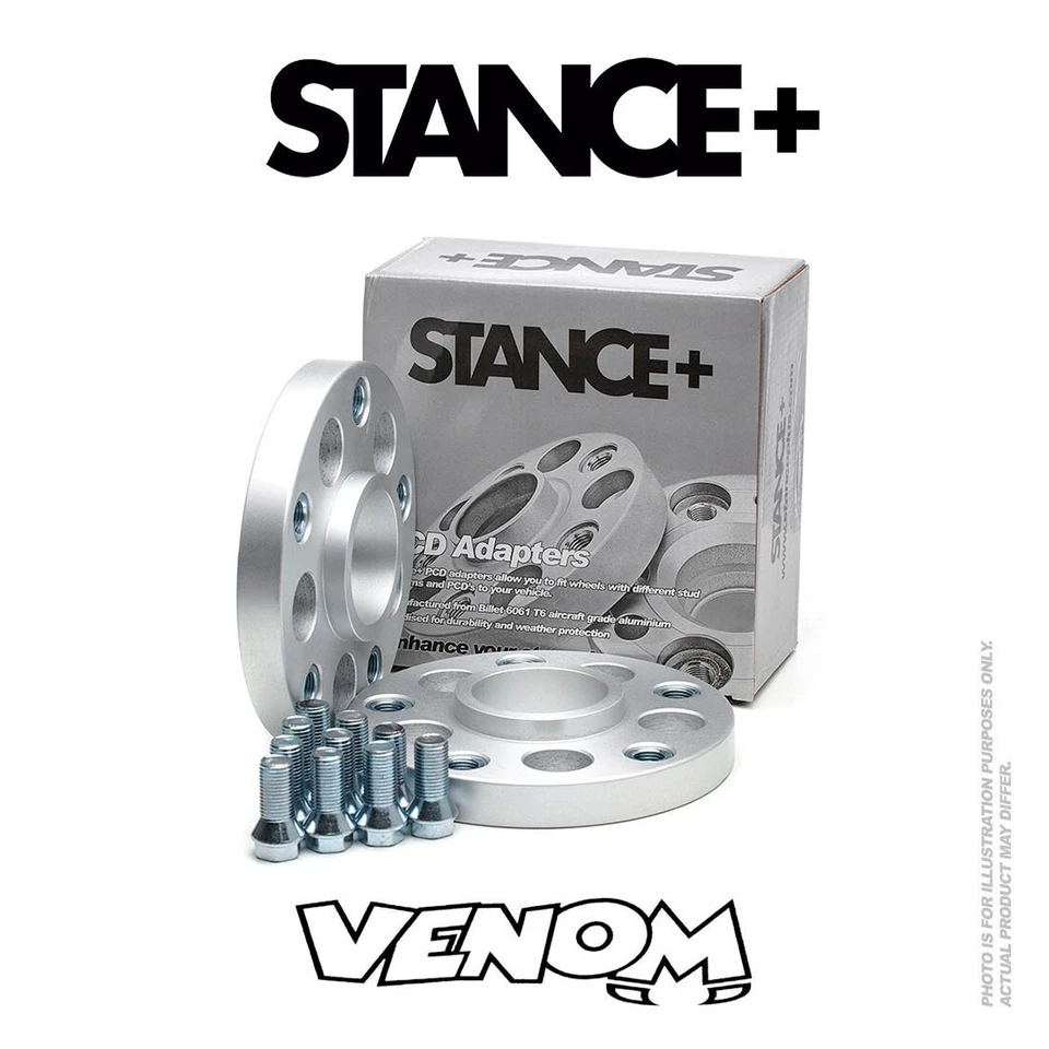 Adaptadores de buje PCD Stance+ 20 mm Audi RS3 8P 5x112 57,1 a 5x130 71,6 M14 Foto 1 de 1