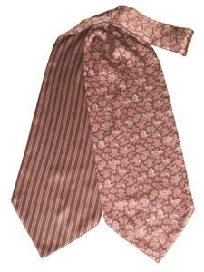 Vintage Cravat Scarf Reversible Mens Neckwear Dapper Mod Indie Goodwood Ascot - Picture 1 of 6