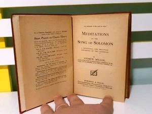 Meditations on the Song of Solomon! HC Religious Book by Andrew Miller - Bild 1 von 5