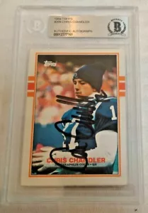 Autographed Signed BAS Beckett Slabbed Card 1989 Topps CHRIS CHANDLER Rookie RC - Picture 1 of 1