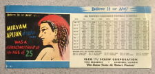 1951 RIPLEYS BELIEVE IT OR NOT AD CARD BLOTTER GRAMMA AT 25 + FOOTBALL SCHEDULE