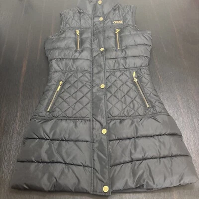 SMALL - COOGI Women’s Puffer Vest Black Full Zip Street Wear 2000’s Y2K Hip Hop - Image 1 of 4