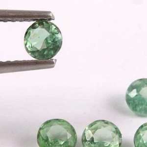 6 MM Round Faceted Natural Green Mint Kyanite Loose Gemstone Wholesale Lot - Picture 1 of 3