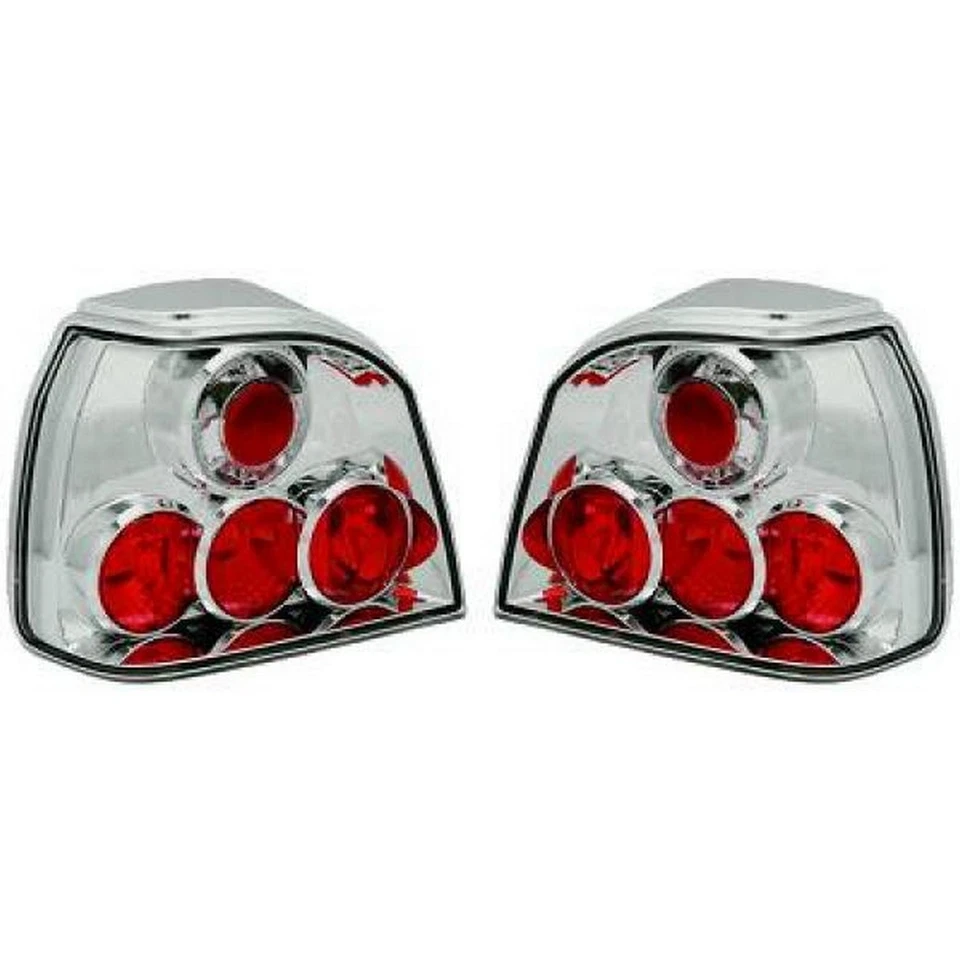 Para VW GOLF 3 III 1991-1998 Luces Traseras Set Cristal Claro Rojo / Blanco - Imagen 1 de 1