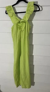 Neu mit Etikett Zara Mädchen Jumpsuit limettengrün 100 % Leinen Gr. 13 14 Jahre 164 CM O1456A LESEN* - Bild 1 von 22