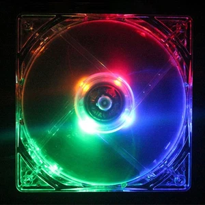 8025 8cm LED Light Fan Computer Case Fan Transparent Case Cooling Fan - Afbeelding 1 van 10