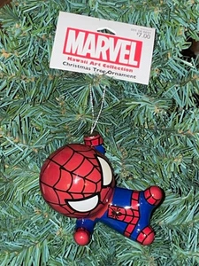 NEW Marvel Kawaii Art Collection Spiderman 4” Christmas Tree Ornament🔥 - Picture 1 of 10