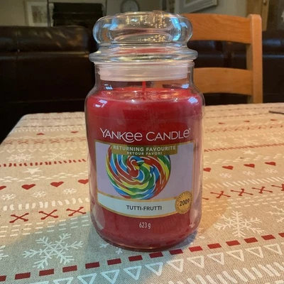 Yankee Candle Tutti-Frutti Large 623g Jar. New in Mint Condition 2021 - Image 1 of 4