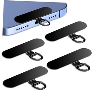 Onglet d'attache de téléphone pour iPhone, Pack de 4 patchs de lanière en métal, sangle de lanière - Photo 1 sur 8