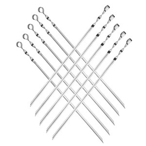Juego de 10 pinchos de acero inoxidable 560x10x2mm - Imagen 1 de 6