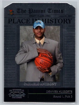 Parches de playoffs Place in History 2010 troquelados plata #7 Carmelo Anthony/299 Foto 1 de 2