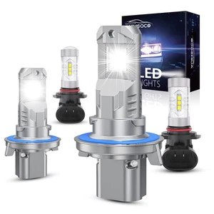 9008 H10 LED Headlight High/Low Beam Bulbs For Ford F-350 Super Duty 2005-2021 - Picture 1 of 14