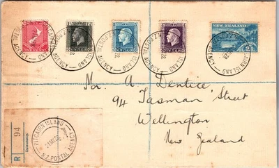 1928 British Pitcairn Island Registered Cover to Wellington New Zealand Wax Seal - Image 1 of 2