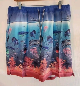 *Peter Millar Men's Size Large Ocean Traffic Stretch Swim Trunks New with Tags  - Picture 1 of 5