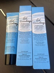 2X Bumble Bb. Sunday Purifying Clay Wash For All Hair Types 5oz/150ml Each NIB - Picture 1 of 5