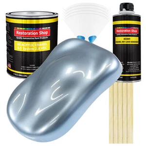 Restoration Shop Glacier Blue Metallic Acrylic Enamel Gallon Kit, Auto Paint