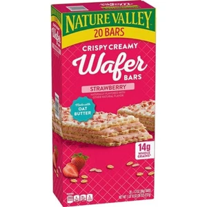NUEVAS barras de oblea de fresa cremosa crujiente Nature Valley 20 ct 26 OZ - Imagen 1 de 8