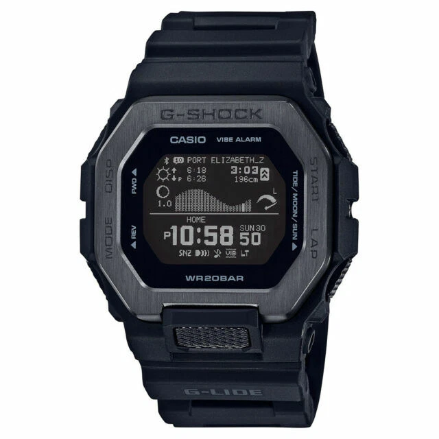 Casio G-SHOK G-LIDE GBX-100NS-1 46mm Black Resin Case with Black Resin Band Men's Wristwatch