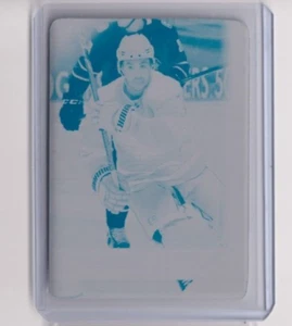 2020-21 Upper Deck Extended T-10 Printing Plate Cyan Johnny Gaudreau 1/1 Flames - Picture 1 of 2