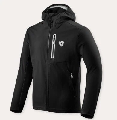 GIACCA LEGGERA CASUAL REV'IT JERRY SOFTSHELL ANTIVENTO NERO BLACK TG XL - Immagine 1 di 2