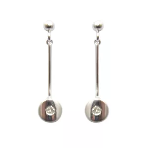 Earrings Diamond Drop 9ct Gold Choose Yellow White Rose Gold ER289D - Picture 1 of 8