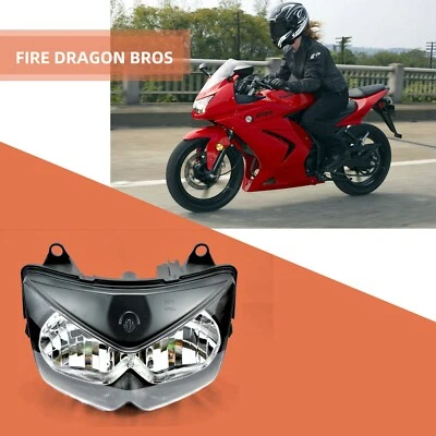 Conjunto de farol FDB farol transparente para Kawasaki 2008 2009 2010 2012 Ninja250R - Imagem 1 de 4