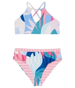 Splendid Mosaic Palm High-Neck Swim Set L31724 Girls Size 12 - Picture 1 of 5