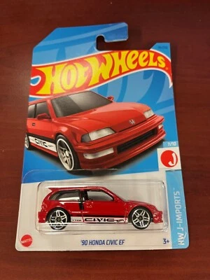 ERROR 2023 Hot Wheels '90 Honda Civic EF Red A7 - Image 1 of 2