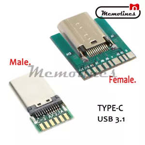 24Pin USB 3.1 Typ-C USB-C Stecker Buchse Stecker SMT Typ PC Platine - Bild 1 von 13