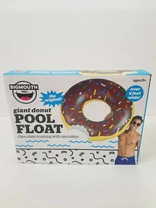 Big Mouth Giant 4 Feet Donut Pool Float Chocolate Frosting With Sprinkles summer - Picture 1 of 3