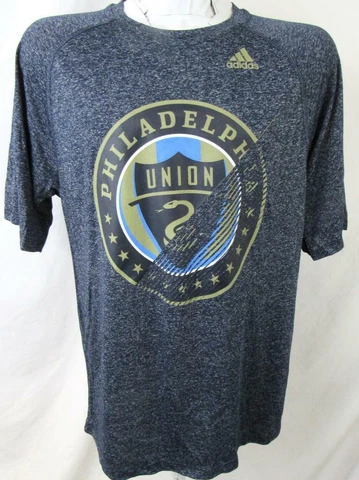 Philadelphia Union Men S M L or 2XL Adidas Short Sleeve Screened Logo Tee PHU 2 Cover