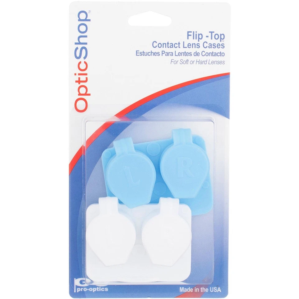 Opticshop Flip-top Contact Lens Case 2 Ct