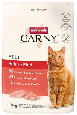 Katzen Trockenfutter Adult mit Huhn und Rind 1 x 10kg, Trockenfutter für ausg... - Bild 1 von 4