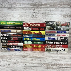 W.E.B. Griffin Hardcover (25 Books Lot) Military Thriller Honor Bound Men at War - Picture 1 of 13