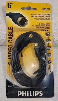 Philips PH61135 Mejor Calidad Chapado en Oro S-Video Cable 6FT 6' S VIDEO para DVD TV Foto 1 de 2