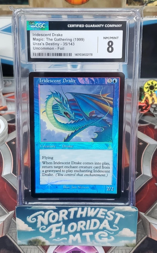 Graded MTG Card - CGC 8 - Urza's Destiny - Iridescent Drake (Foil) - Image 1 of 1