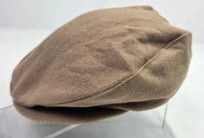 Vintage Brown Wool Unbranded Newsboy Gatsby Cabbie Cap Beret Hat Sz XL USA Made - Image 1 of 4