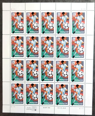 Scott #2834 World Cup Soccer 29c Sheet of 20 Stamps - MNH - Image 1 of 2