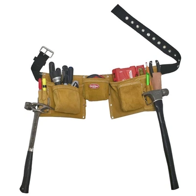 Bucket Boss 55149 11 Pocket Suede Leather Apron,Tool Belts-Original Series. - Image 1 of 4