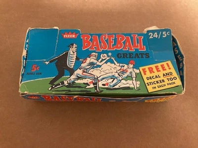 1961 Fleer пустой бейсбол Greats 5¢ воск упаковка коробка с свободного верха - Изображение 1 из 4