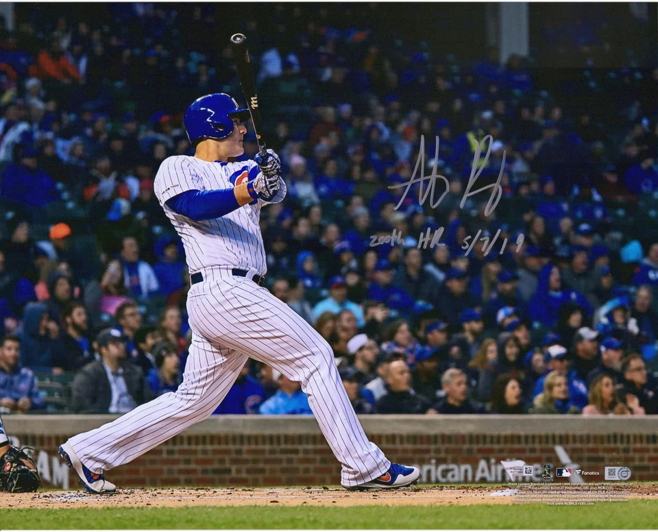 Foto estilizada firmada por Anthony Rizzo Cubs de 16" x 20" y 200th HR Insc - LE 16/16 Foto 1 de 1