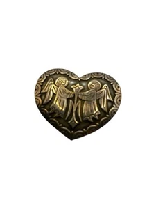 Beautiful Large James Avery Sterling Angel Heart Pendant Brooch - Picture 1 of 6