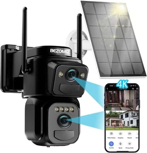 Bezomiz Telecamera Wi-Fi Esterno 4K Senza Fili Solare Con Doppia Lente 360° PTZ - Foto 1 di 9