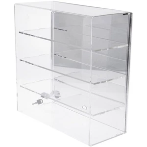 Estuche de Bloqueo Acrílico Plymor, Respaldo Deslizante, 3 Estantes, Espejado 16.5" x 16.25" x 7" - Imagen 1 de 1