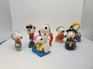 PEANUTS SNOOPY HOLIDAY TOYS SCHULZ HALLOWEEN VALENTINES DAY LOT OF 7 - Picture 1 of 7