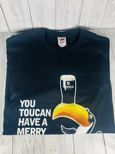 Guinness Beer “You Toucan An Have A Merry Christmas “ Black T Shirt Size Medium - Picture 1 of 5