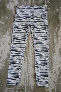 NUEVO SIN ETIQUETAS GAP Gfast Negro Blanco Barra Salpicaduras Rayas Pantalones Atléticos Calzas de tiro alto - Imagen 1 de 4