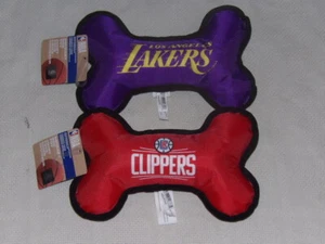 New NBA Officially Licensed Los Angeles Lakers Clippers Dog Squeaky Chew Toy - Picture 1 of 3